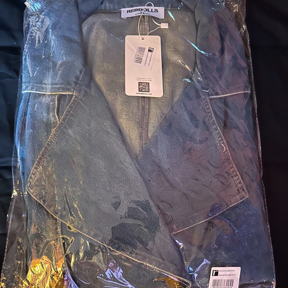 Denim trench coat